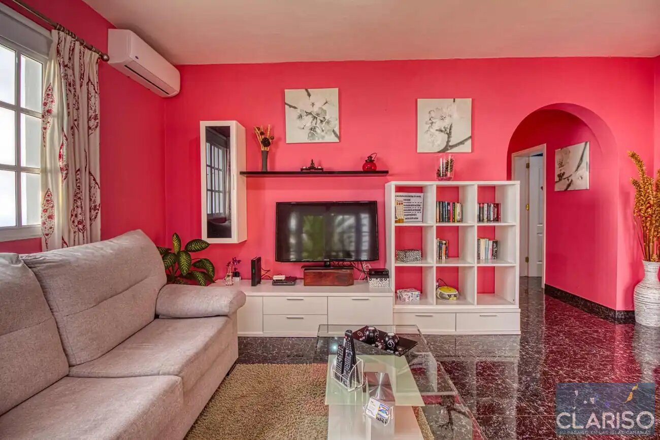 Villa La Hoya: Ferienhaus mit Eckbadewanne und Meerblick am Ende einer Sackgasse in Tijarafe auf La Palma