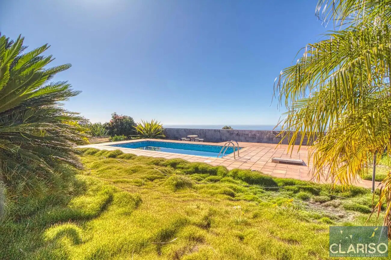 Villa Sol: Ferienhaus mit Pool und Atlantikblick in La Punta, Tijarafe auf La Palma