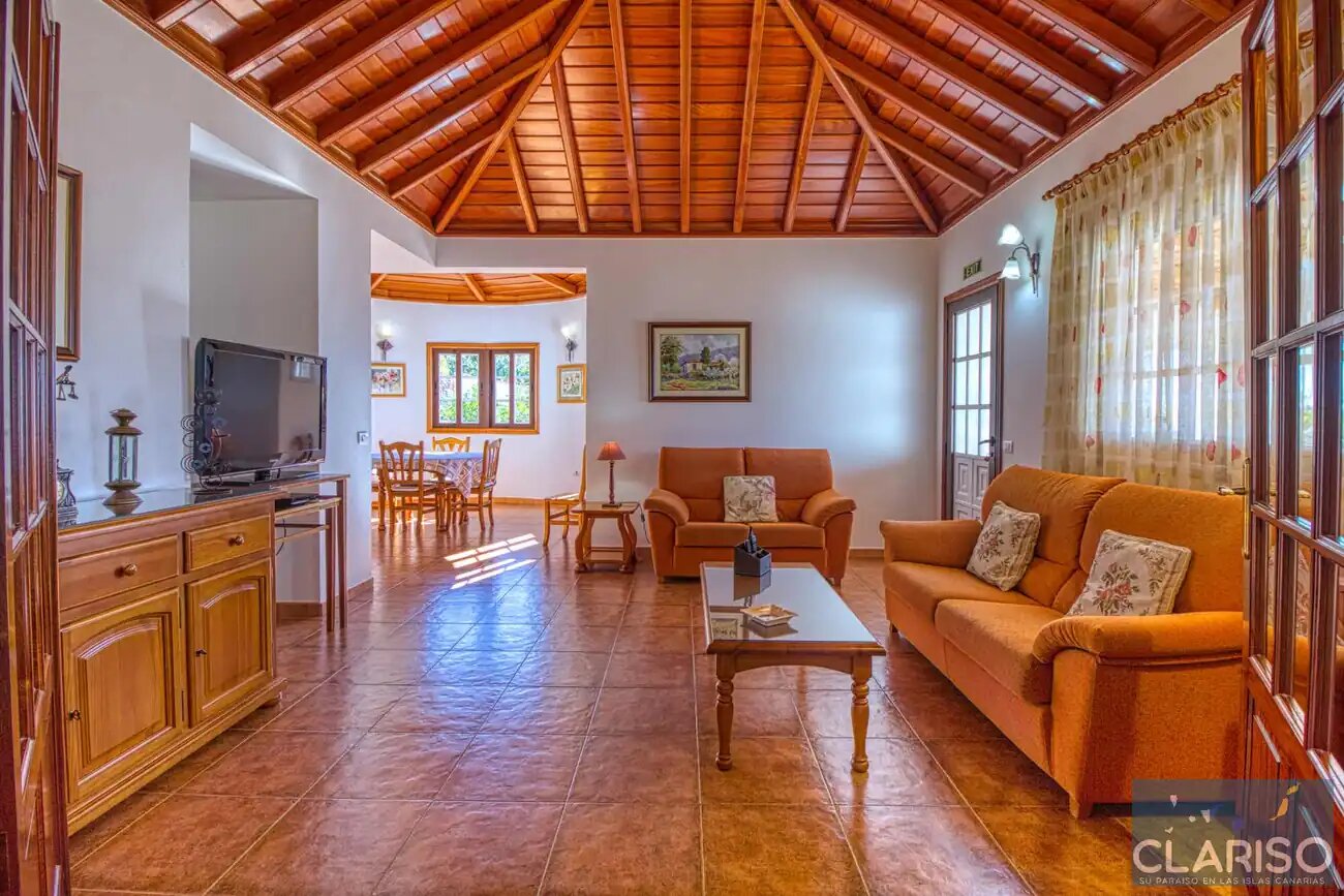 Villa Sol: Ferienhaus mit Pool und Atlantikblick in La Punta, Tijarafe auf La Palma