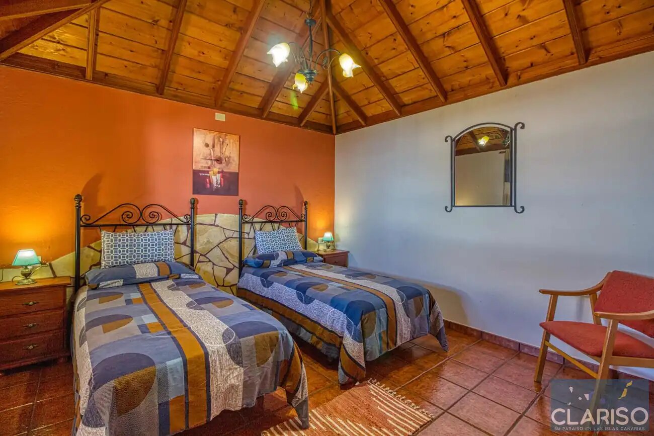 Casa Victor: Kanarisches Ferienhaus mit Kamin und Sternenhimmel auf 890 m in Tijarafe auf La Palma