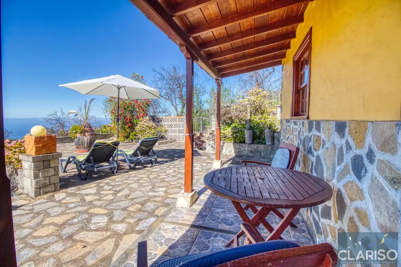 Casa Victor: Kanarisches Ferienhaus mit Kamin und Sternenhimmel auf 890 m in Tijarafe auf La Palma