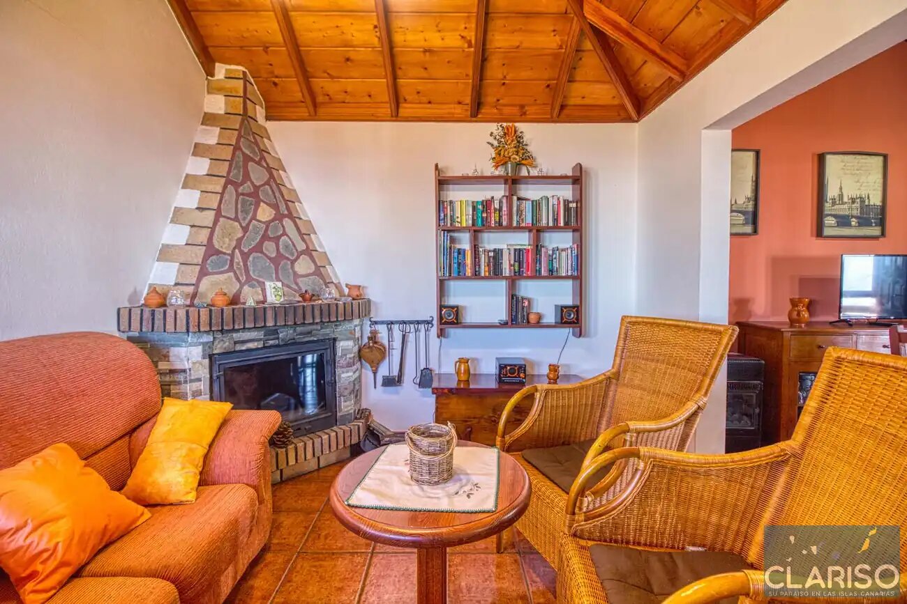 Casa Victor: Kanarisches Ferienhaus mit Kamin und Sternenhimmel auf 890 m in Tijarafe auf La Palma