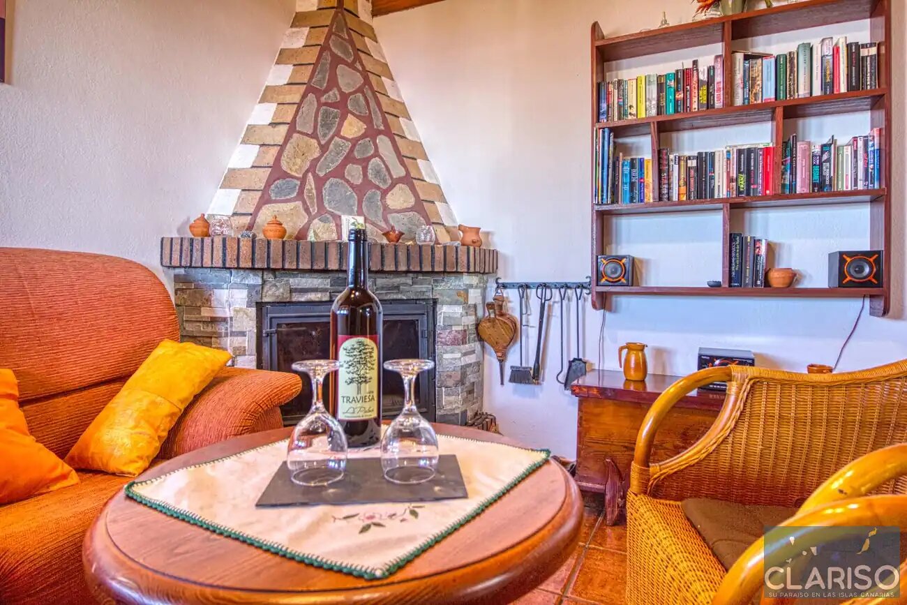 Casa Victor: Kanarisches Ferienhaus mit Kamin und Sternenhimmel auf 890 m in Tijarafe auf La Palma