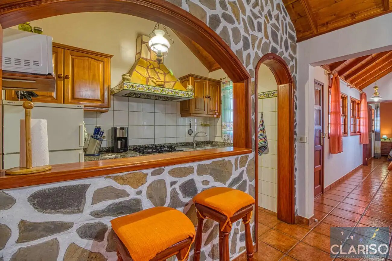 Casa Victor: Kanarisches Ferienhaus mit Kamin und Sternenhimmel auf 890 m in Tijarafe auf La Palma