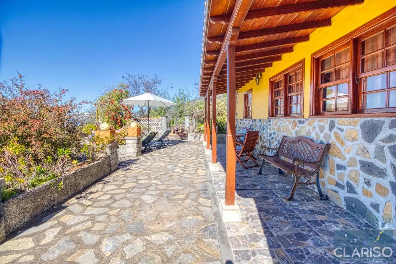 Casa Victor: Kanarisches Ferienhaus mit Kamin und Sternenhimmel auf 890 m in Tijarafe auf La Palma