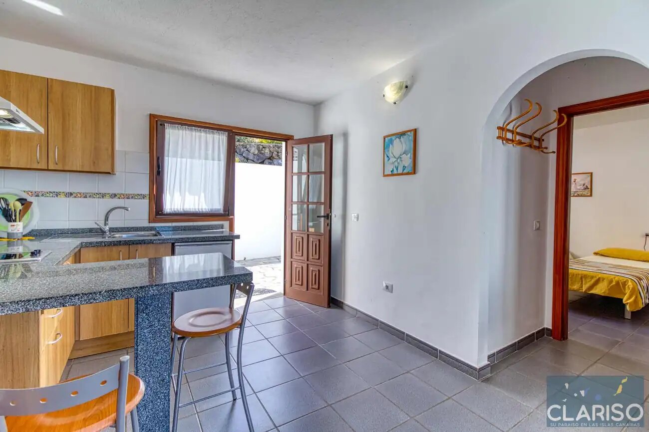 Bungalow Moijama 1: Ferienwohnung mit Sauna und Gemeinschaftspool nahe Puerto Naos auf La Palma