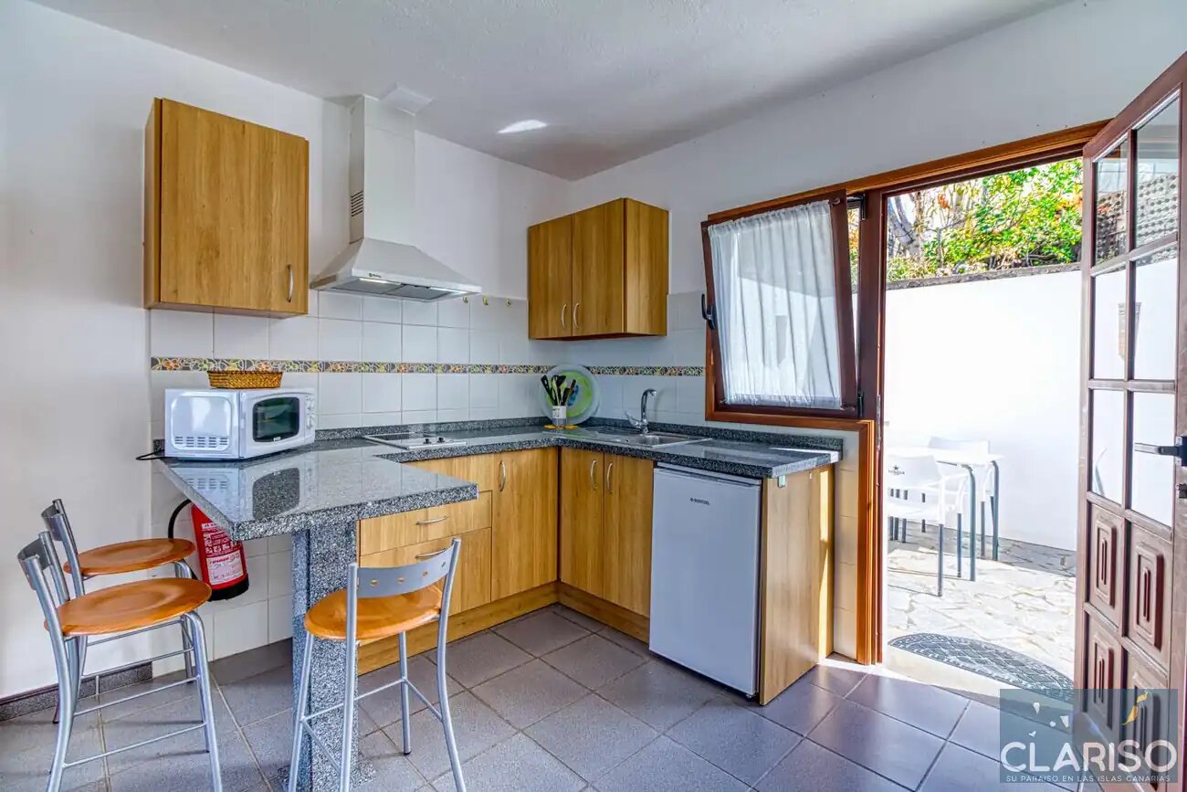 Bungalow Moijama 1: Ferienwohnung mit Sauna und Gemeinschaftspool nahe Puerto Naos auf La Palma