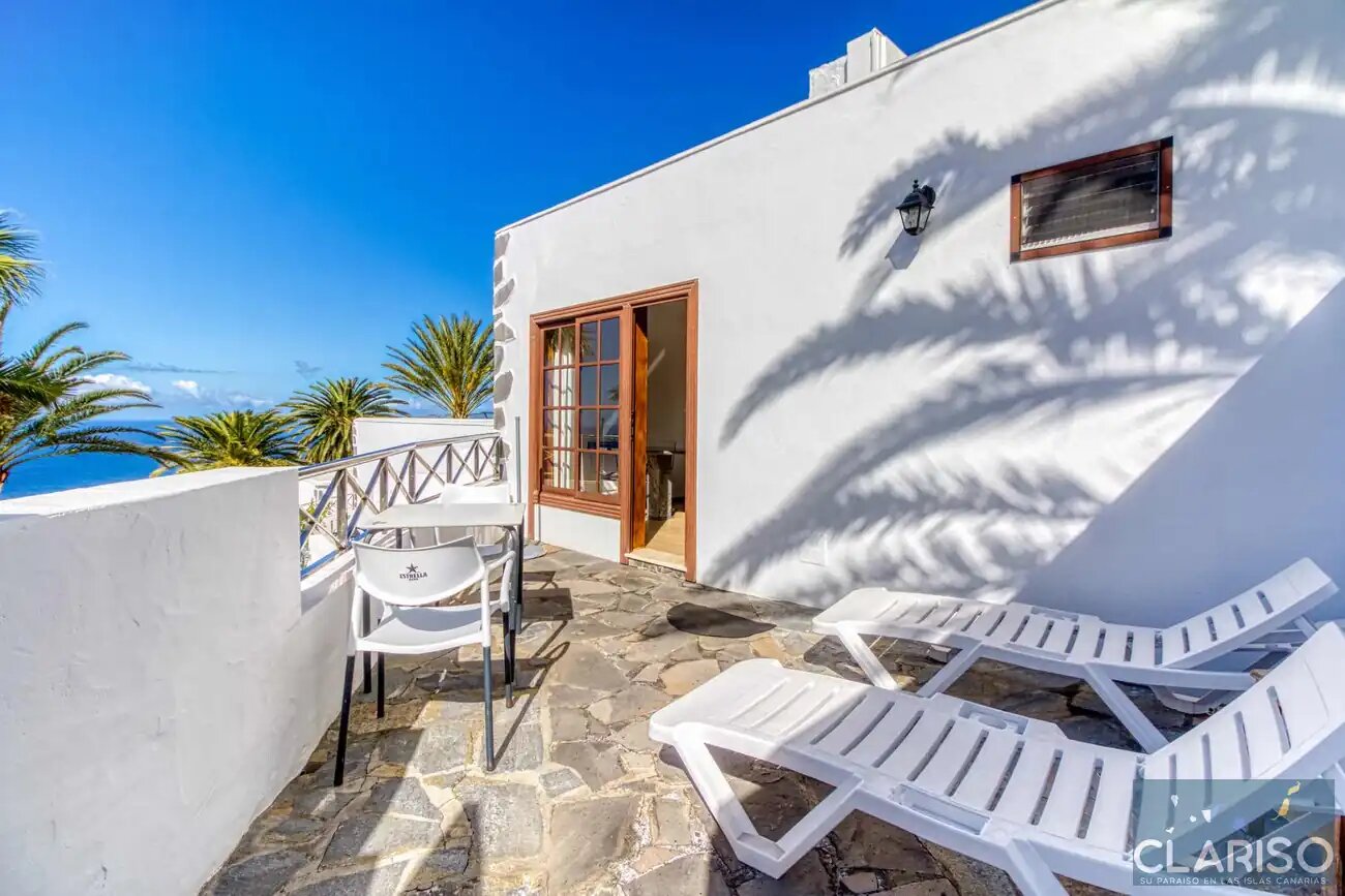 Bungalow Moijama 2: Ferienwohnung mit Meerblick und Sauna nahe Puerto Naos auf La Palma