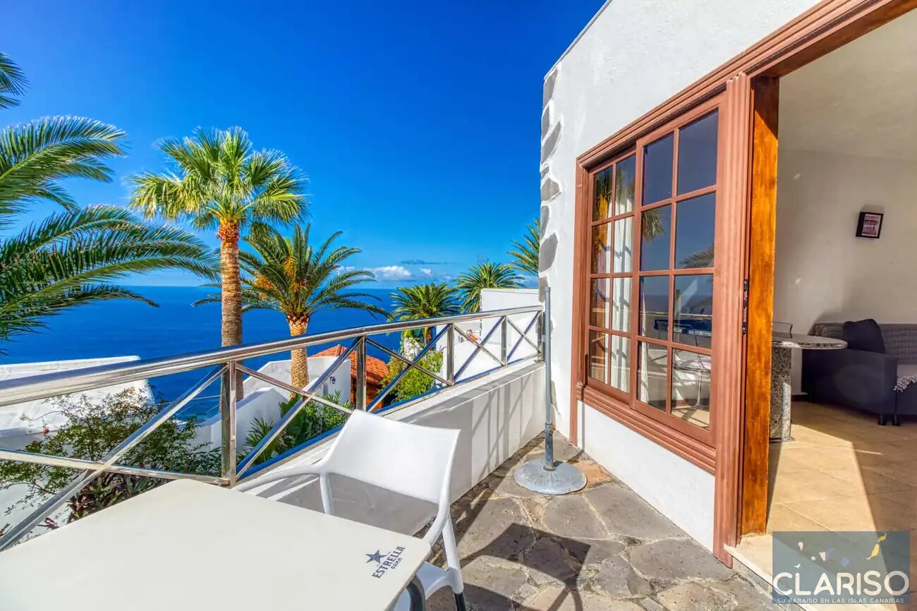 Bungalow Moijama 2: Ferienwohnung mit Meerblick und Sauna nahe Puerto Naos auf La Palma