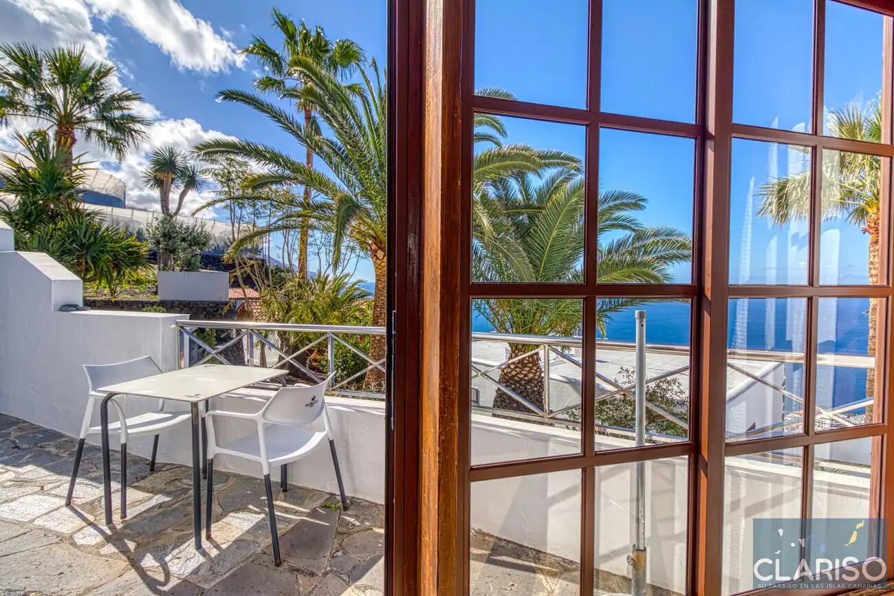 Bungalow Moijama 2: Ferienwohnung mit Meerblick und Sauna nahe Puerto Naos auf La Palma