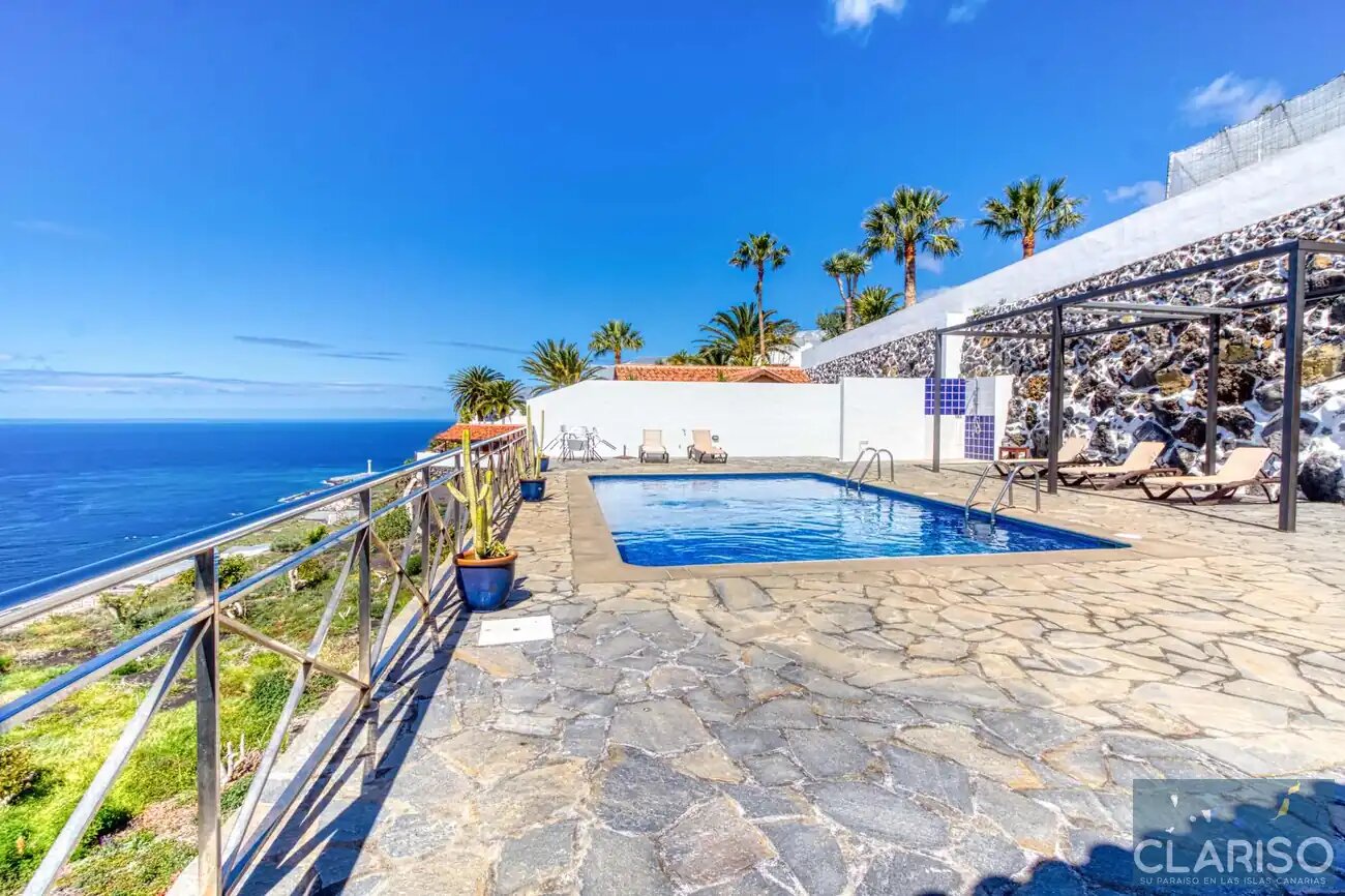 Bungalow Moijama 2: Ferienwohnung mit Meerblick und Sauna nahe Puerto Naos auf La Palma
