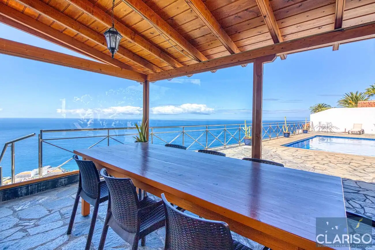 Bungalow Moijama 2: Ferienwohnung mit Meerblick und Sauna nahe Puerto Naos auf La Palma