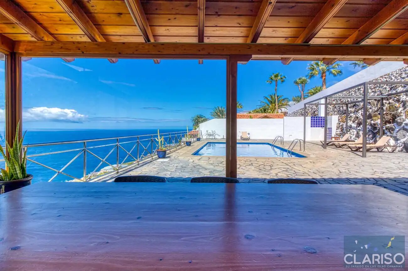 Bungalow Moijama 2: Ferienwohnung mit Meerblick und Sauna nahe Puerto Naos auf La Palma