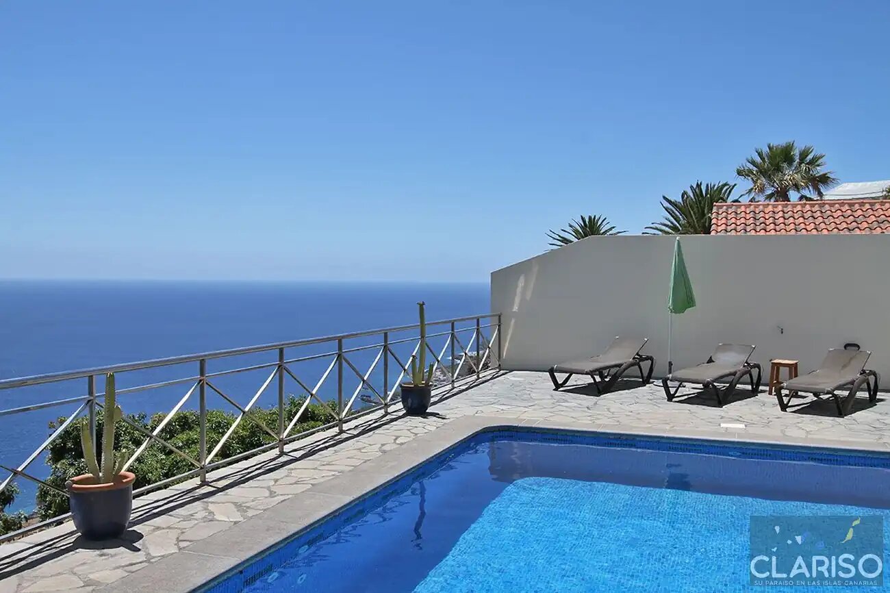 Bungalow Moijama 6: Ferienwohnung mit Sauna und Meerblick nahe Puerto Naos auf La Palma
