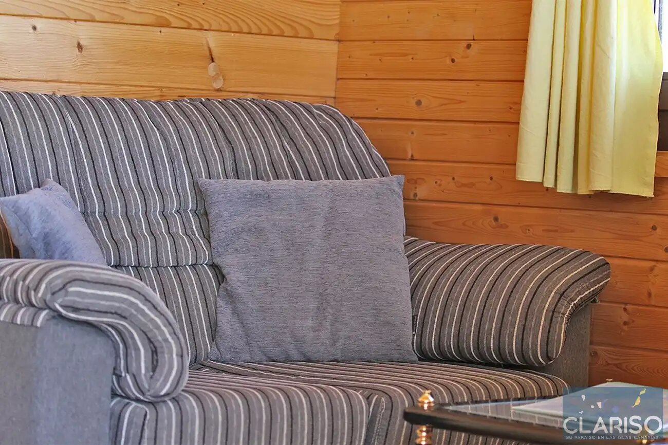 Bungalow Moijama 7: Charmantes Holzhaus mit Sonnenuntergangsblick nahe Puerto Naos auf La Palma