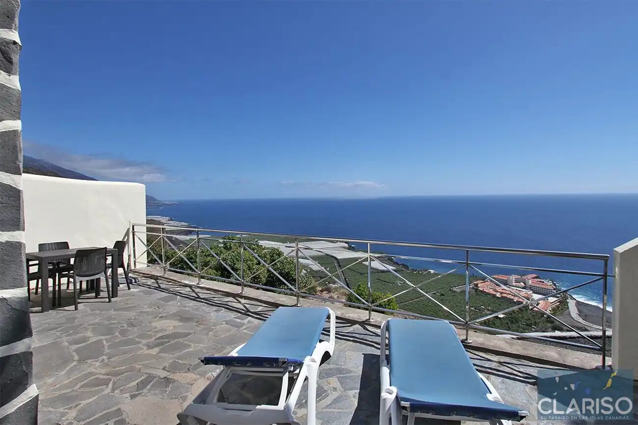 Bungalow Moijama 8: Ferienwohnung mit Sonnenuntergangsblick nahe Puerto Naos auf La Palma