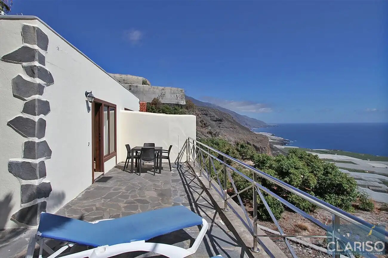 Bungalow Moijama 8: Ferienwohnung mit Sonnenuntergangsblick nahe Puerto Naos auf La Palma
