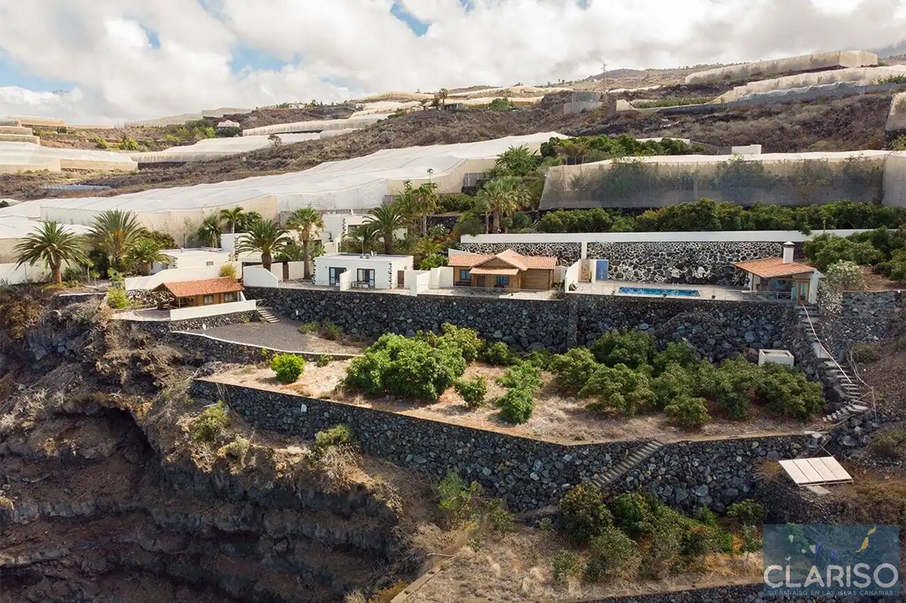 Bungalow Moijama 10: Ferienwohnung mit Sonnenuntergangsblick und Sauna nahe Puerto Naos auf La Palma