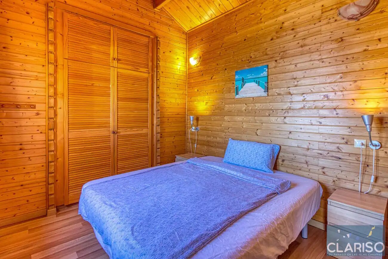 Bungalow Moijama 12: Holzhaus-Ferienwohnung mit Atlantikblick nahe Puerto Naos auf La Palma