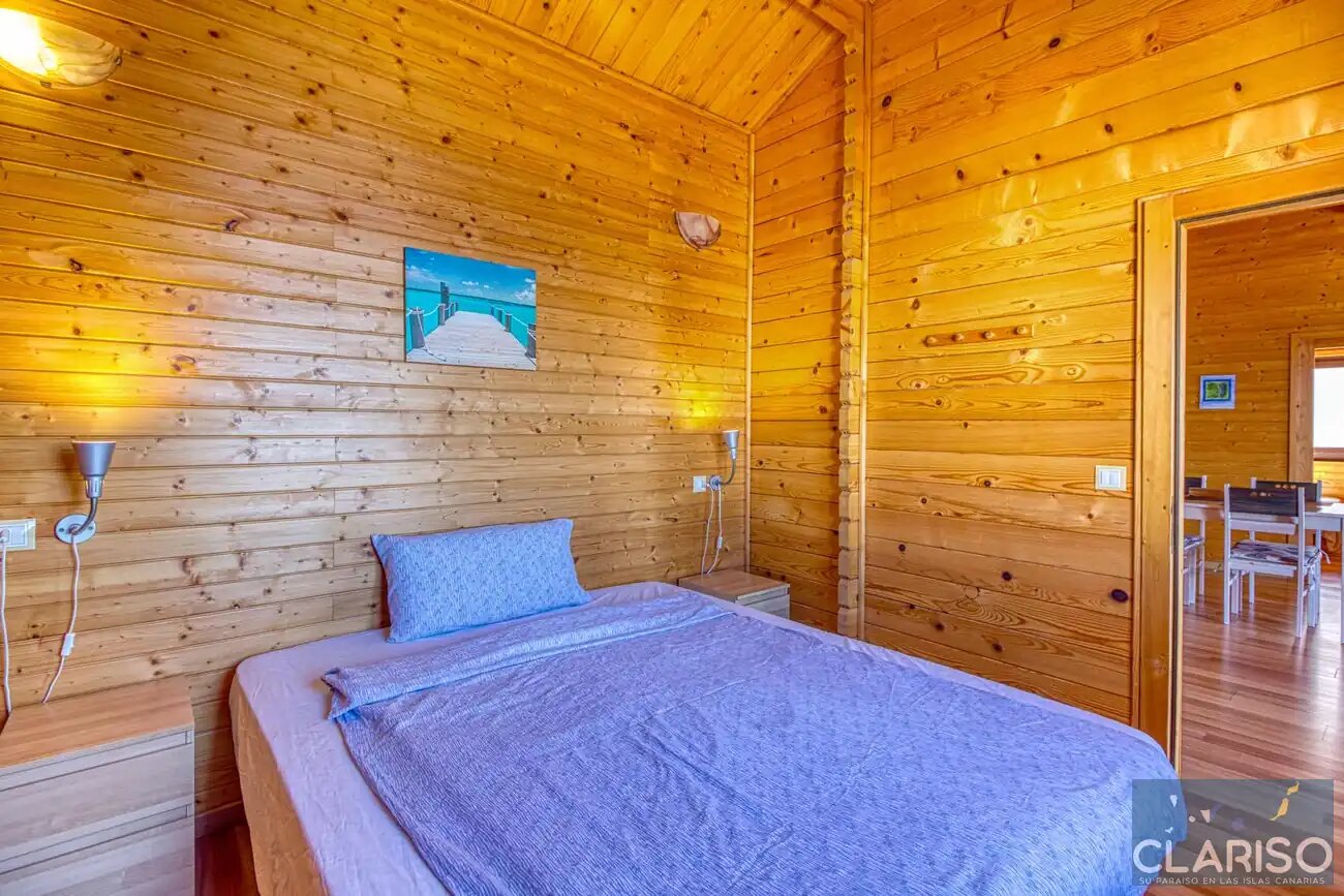 Bungalow Moijama 12: Holzhaus-Ferienwohnung mit Atlantikblick nahe Puerto Naos auf La Palma
