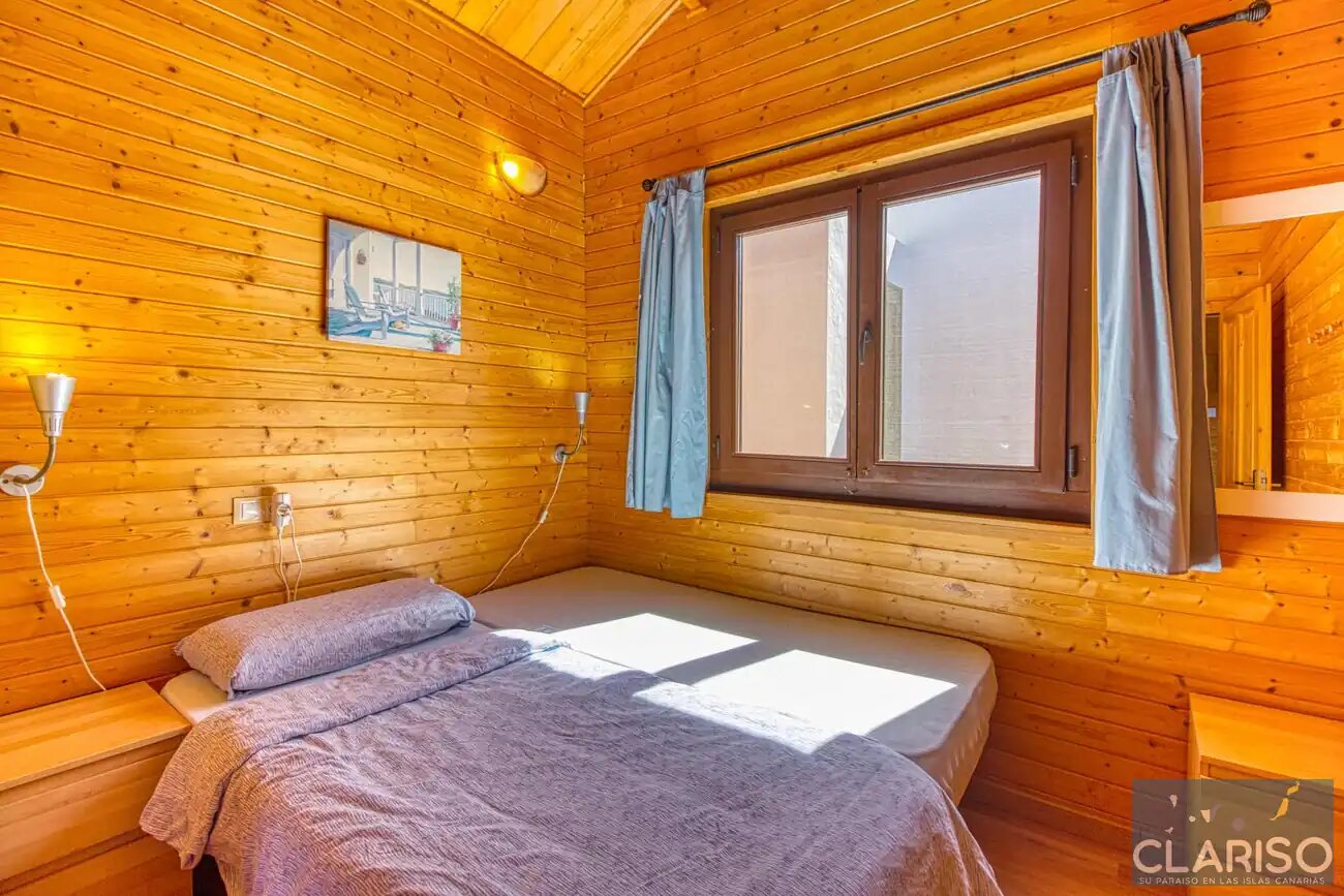 Bungalow Moijama 12: Holzhaus-Ferienwohnung mit Atlantikblick nahe Puerto Naos auf La Palma
