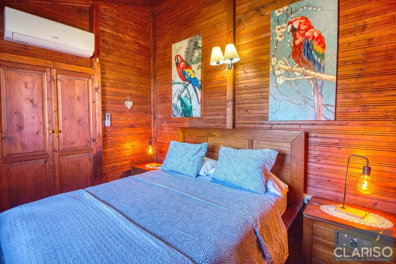 Casa El Retiro: Kanarisches Ferienhaus mit Bio-Garten und Pool in Tijarafe auf La Palma