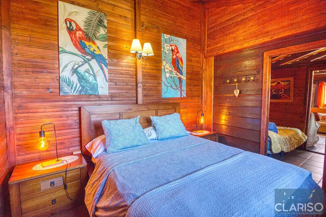 Casa El Retiro: Kanarisches Ferienhaus mit Bio-Garten und Pool in Tijarafe auf La Palma