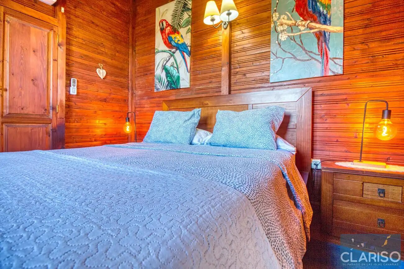 Casa El Retiro: Kanarisches Ferienhaus mit Bio-Garten und Pool in Tijarafe auf La Palma