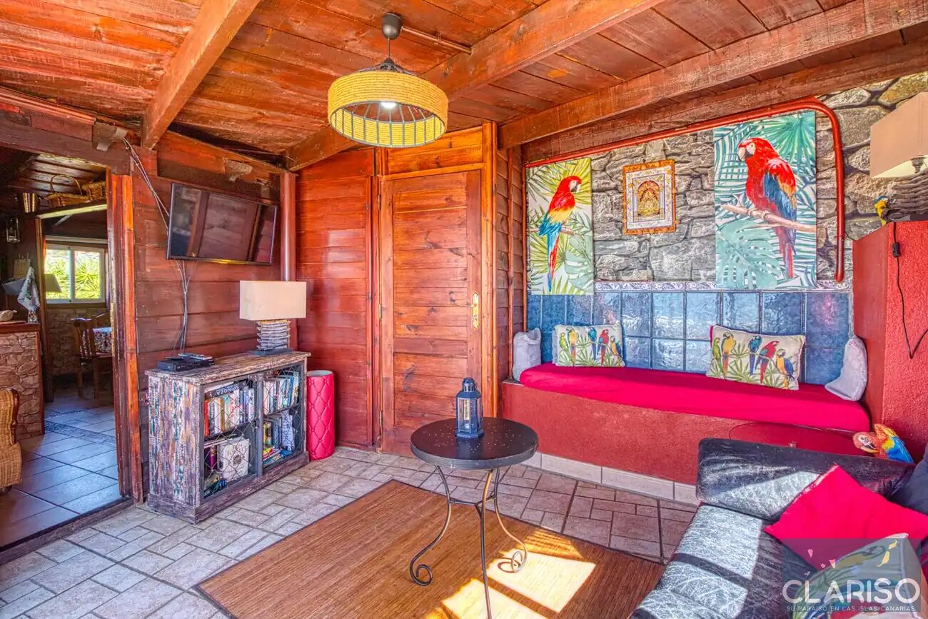Casa El Retiro: Kanarisches Ferienhaus mit Bio-Garten und Pool in Tijarafe auf La Palma