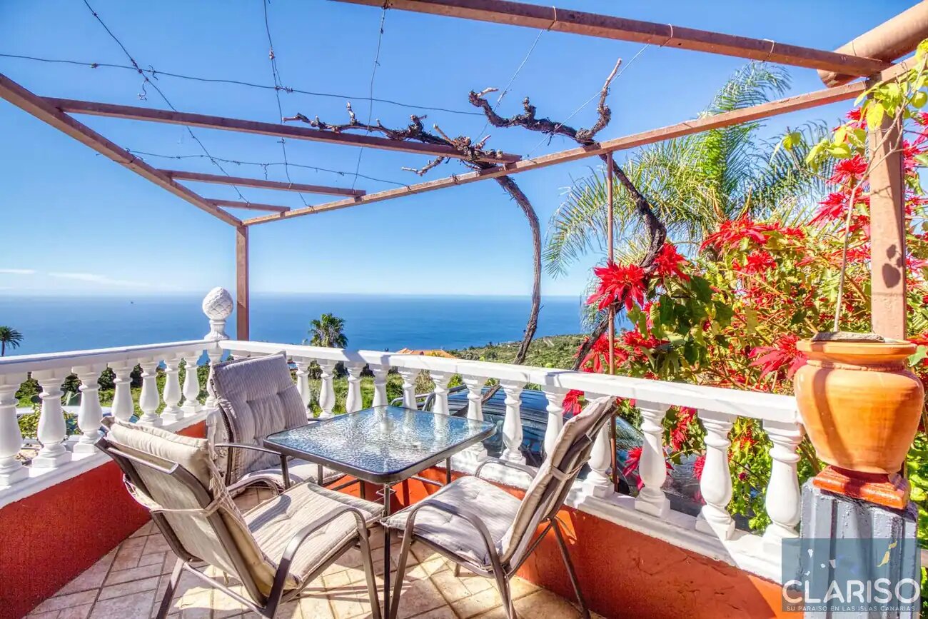 Casa El Retiro: Kanarisches Ferienhaus mit Bio-Garten und Pool in Tijarafe auf La Palma