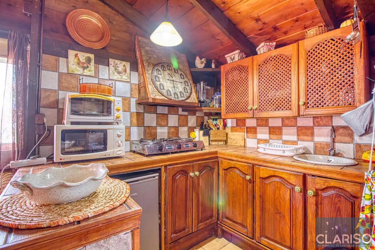 Casa El Retiro: Kanarisches Ferienhaus mit Bio-Garten und Pool in Tijarafe auf La Palma