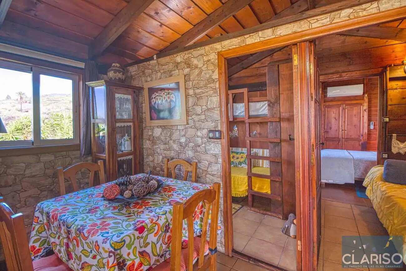 Casa El Retiro: Kanarisches Ferienhaus mit Bio-Garten und Pool in Tijarafe auf La Palma