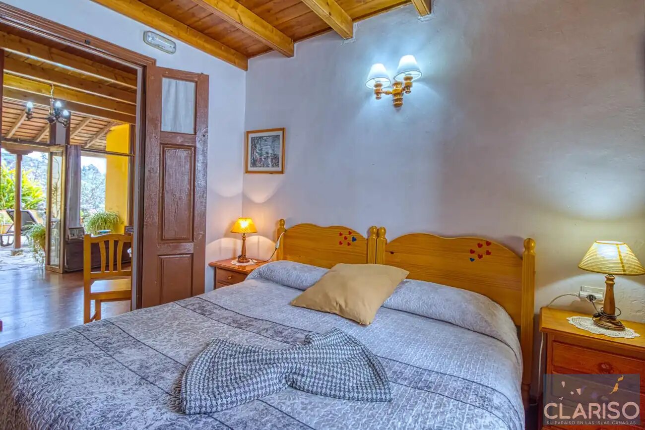 Casa Los Marantes 2: Ferienhaus mit Kamin und Meerblick auf 812 m in Puntagorda auf La Palma