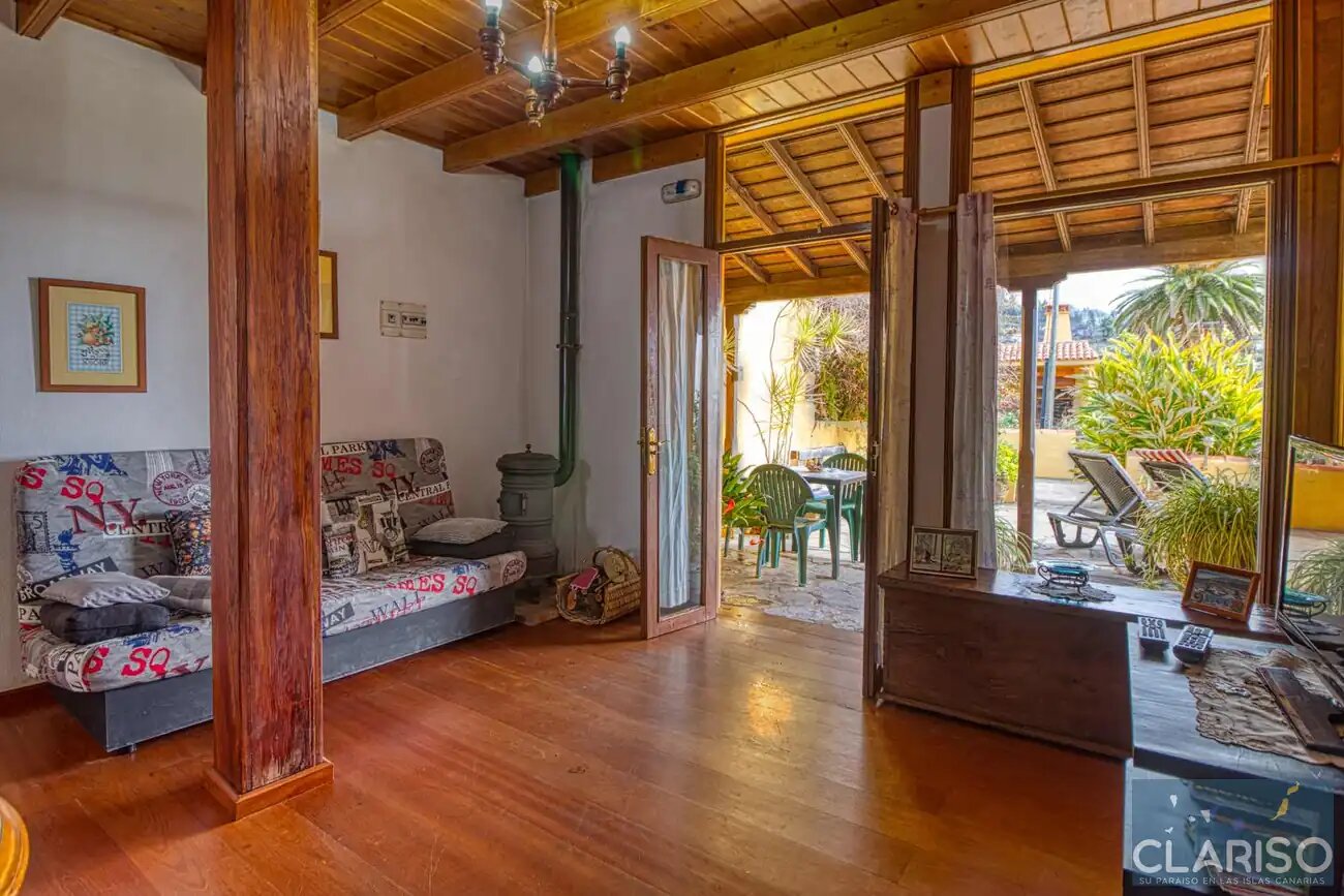 Casa Los Marantes 2: Ferienhaus mit Kamin und Meerblick auf 812 m in Puntagorda auf La Palma