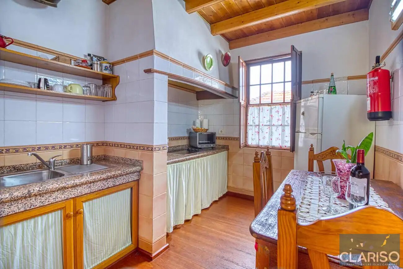 Casa Los Marantes 2: Ferienhaus mit Kamin und Meerblick auf 812 m in Puntagorda auf La Palma