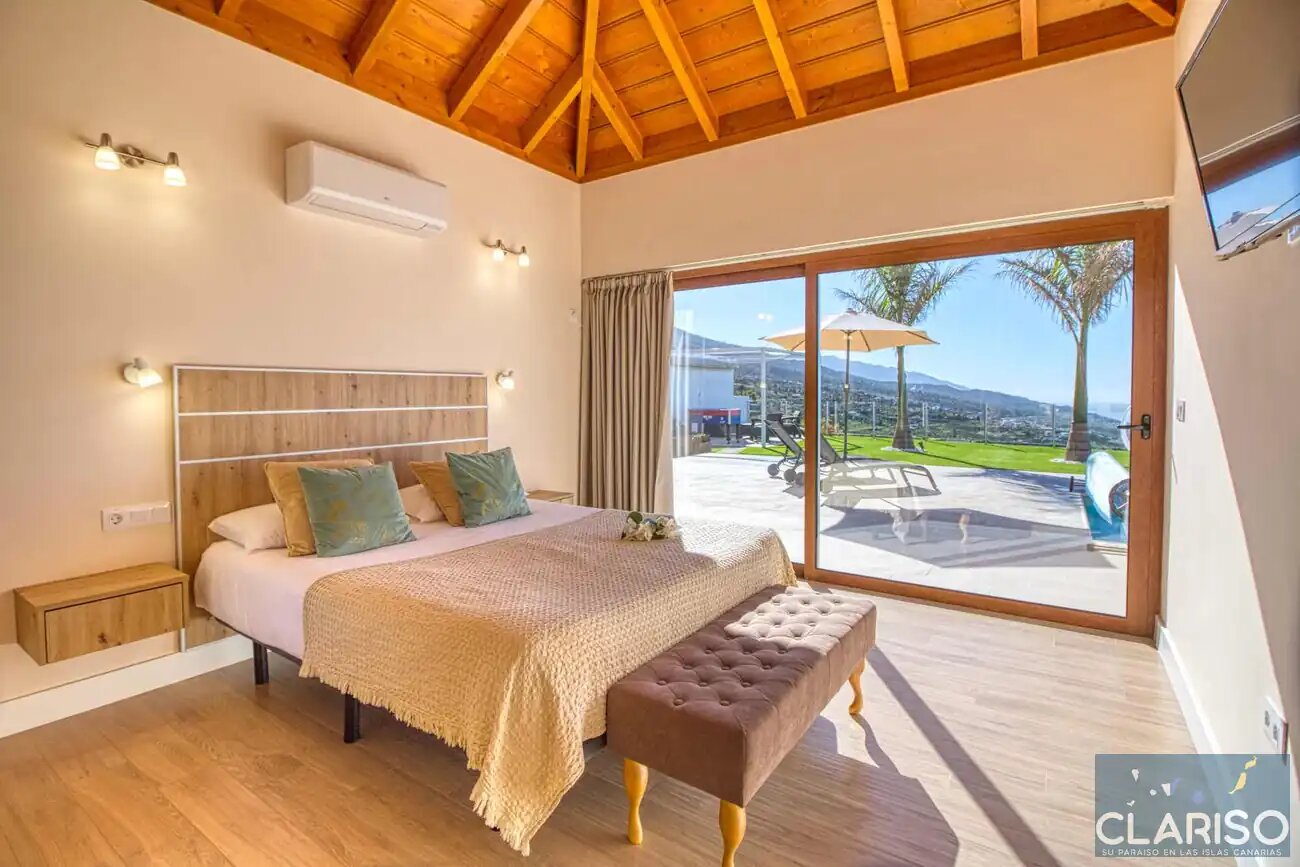 Villa Maraja: Neubau-Villa mit nachhaltigem Energiesystem und Meerblick in Tijarafe auf La Palma