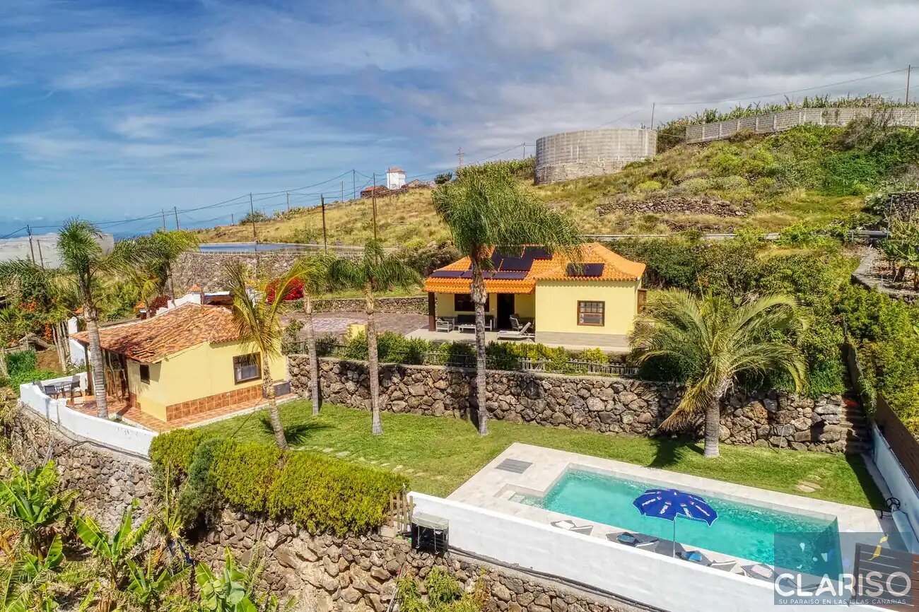 Casa Pilar: Ferienhaus mit Gemüse-Ernte-Garten und Pool in La Punta, Tijarafe auf La Palma