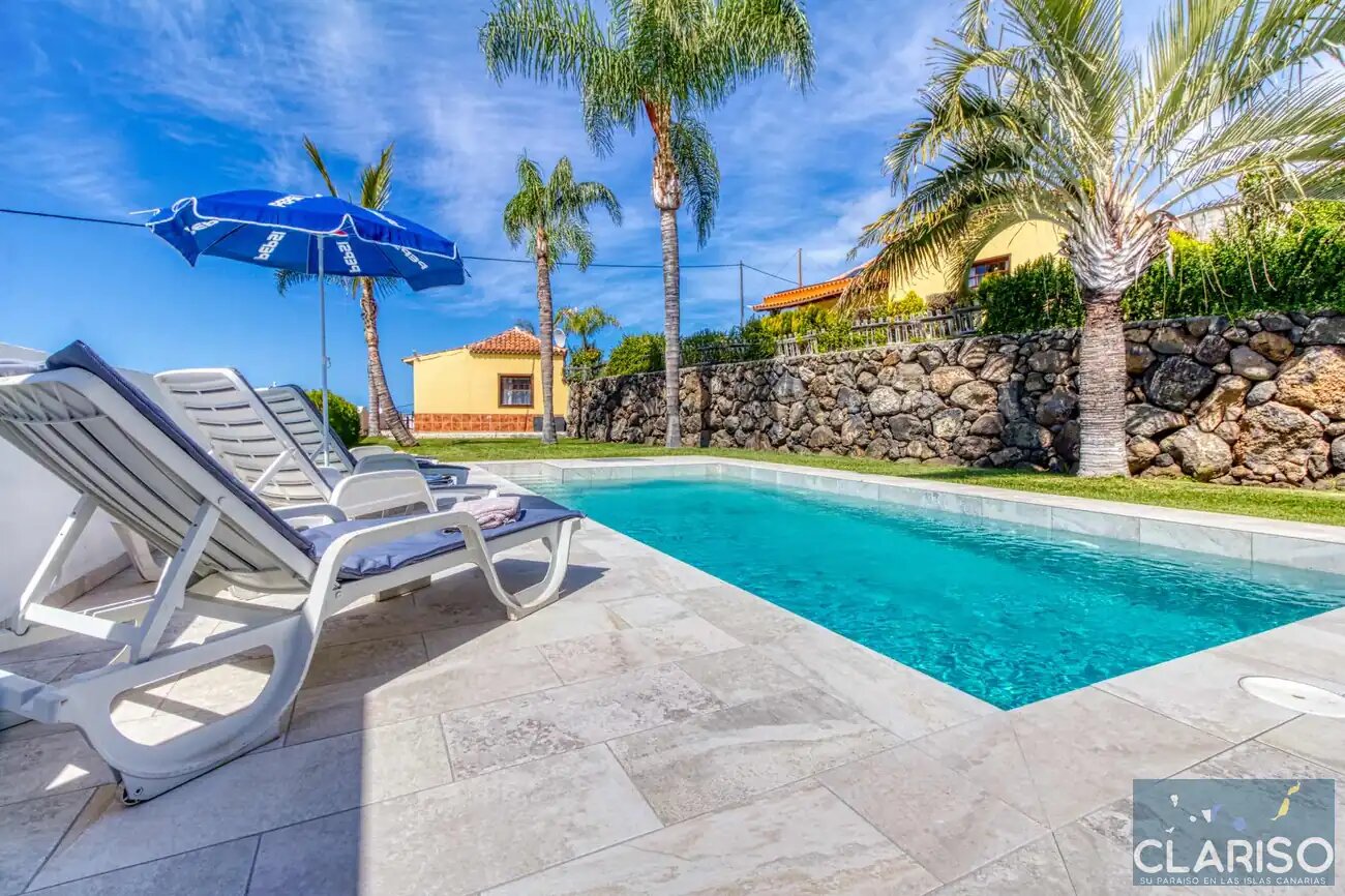 Casa Pilar: Ferienhaus mit Gemüse-Ernte-Garten und Pool in La Punta, Tijarafe auf La Palma