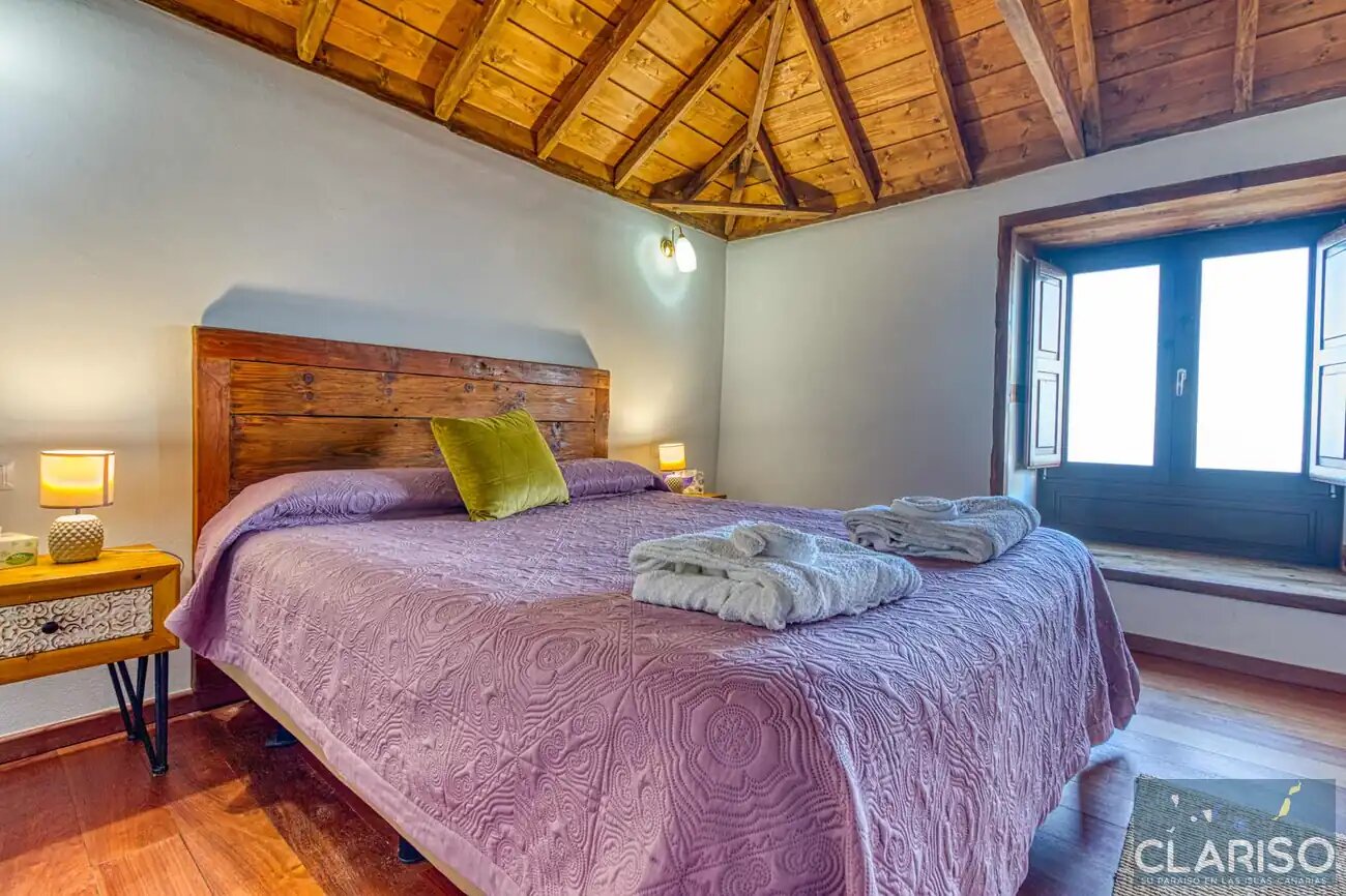 Casa Rural Quinta Los Naranjos: Kanarisches Landhaus mit Teaholz-Decke und Inselpanorama in Villa de Mazo auf La Palma