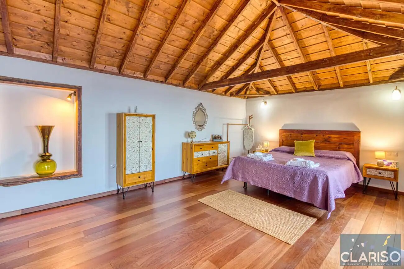 Casa Rural Quinta Los Naranjos: Kanarisches Landhaus mit Teaholz-Decke und Inselpanorama in Villa de Mazo auf La Palma