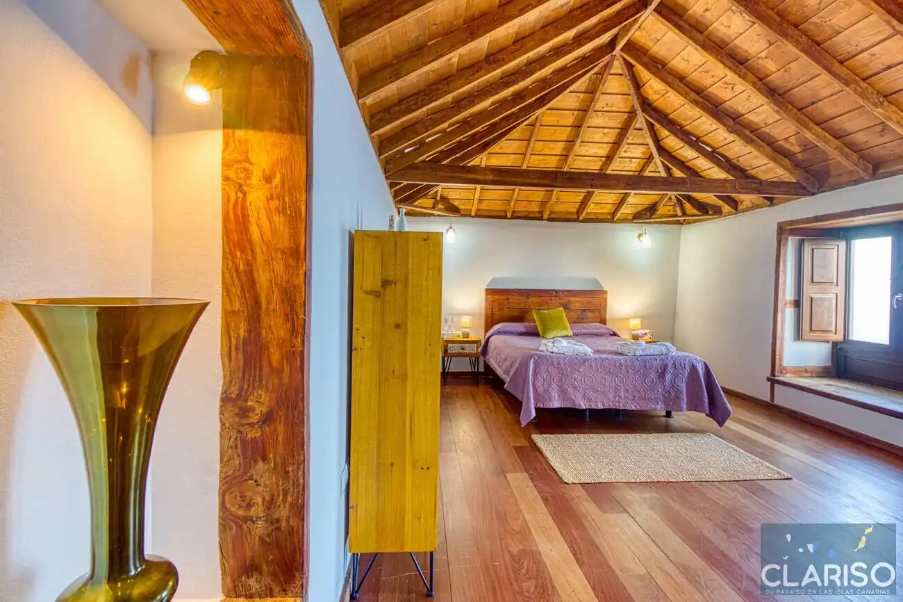 Casa Rural Quinta Los Naranjos: Kanarisches Landhaus mit Teaholz-Decke und Inselpanorama in Villa de Mazo auf La Palma