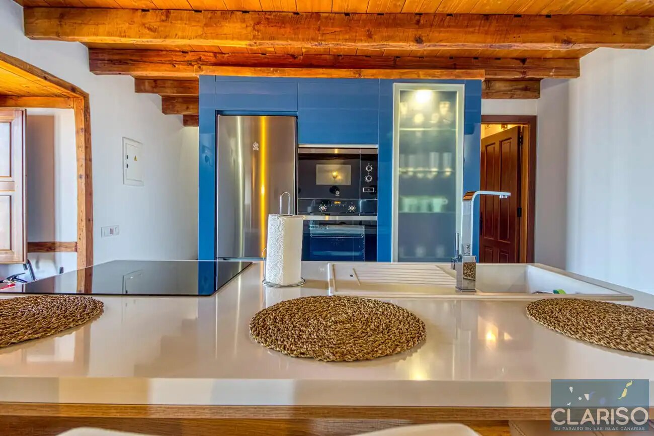 Casa Rural Quinta Los Naranjos: Kanarisches Landhaus mit Teaholz-Decke und Inselpanorama in Villa de Mazo auf La Palma