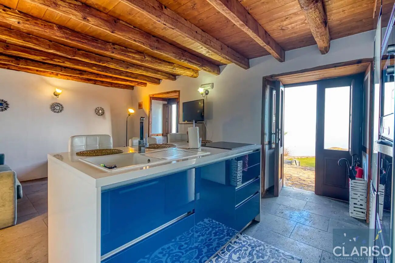 Casa Rural Quinta Los Naranjos: Kanarisches Landhaus mit Teaholz-Decke und Inselpanorama in Villa de Mazo auf La Palma