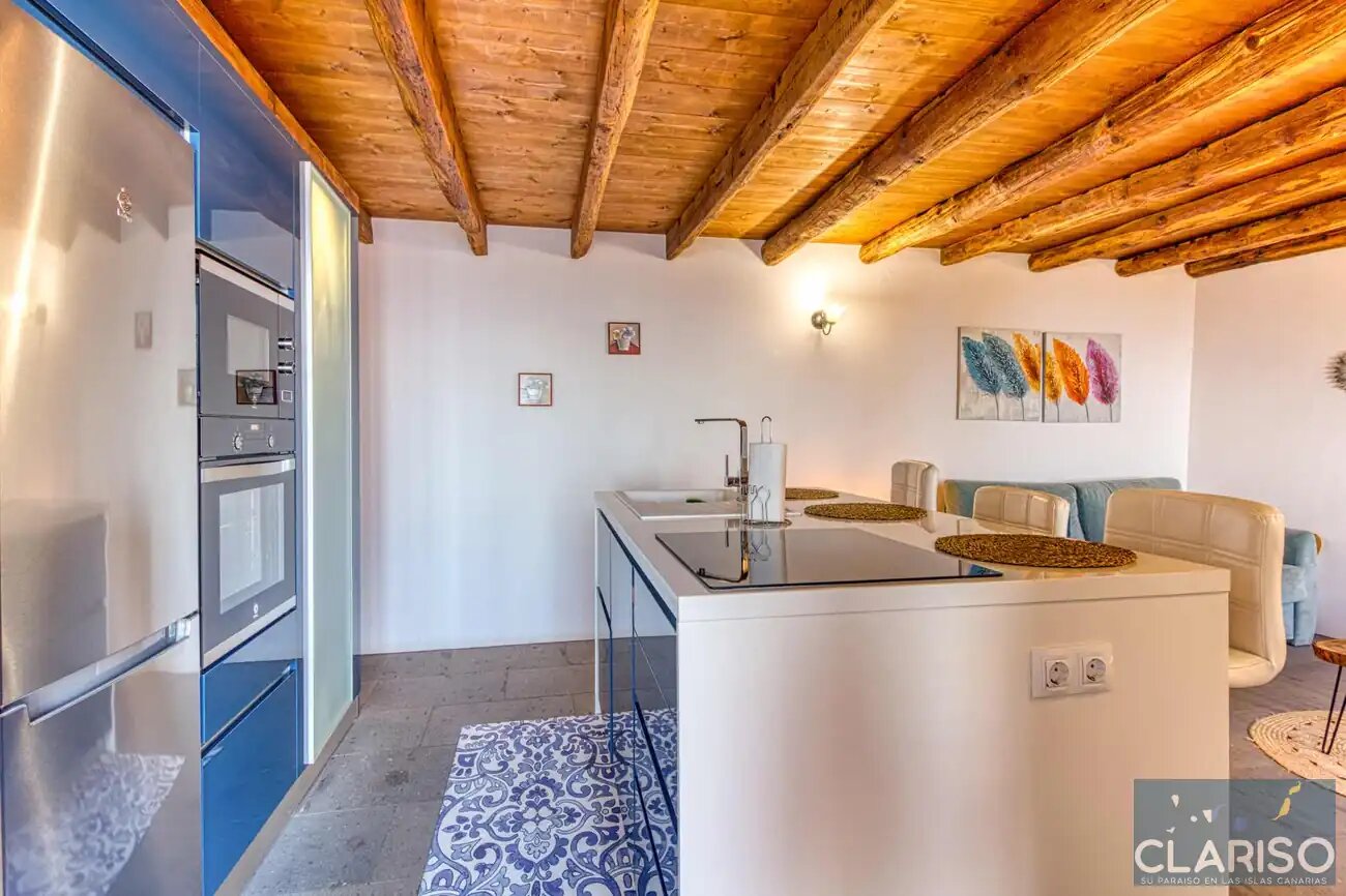 Casa Rural Quinta Los Naranjos: Kanarisches Landhaus mit Teaholz-Decke und Inselpanorama in Villa de Mazo auf La Palma