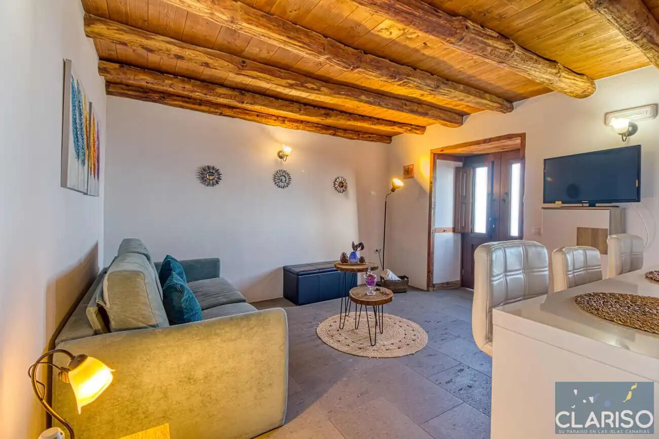 Casa Rural Quinta Los Naranjos: Kanarisches Landhaus mit Teaholz-Decke und Inselpanorama in Villa de Mazo auf La Palma