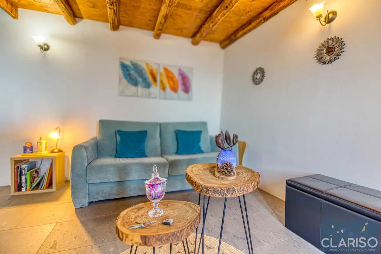 Casa Rural Quinta Los Naranjos: Kanarisches Landhaus mit Teaholz-Decke und Inselpanorama in Villa de Mazo auf La Palma
