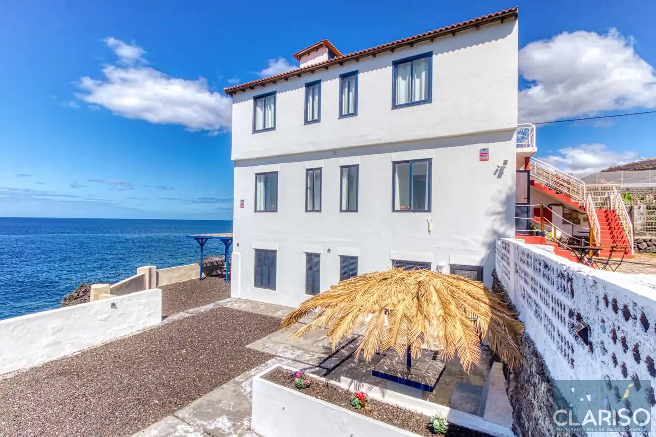Apartamentos La Bayana 8: Ferienwohnung mit bestem Meerblick direkt am Atlantik nahe Puerto Naos auf La Palma