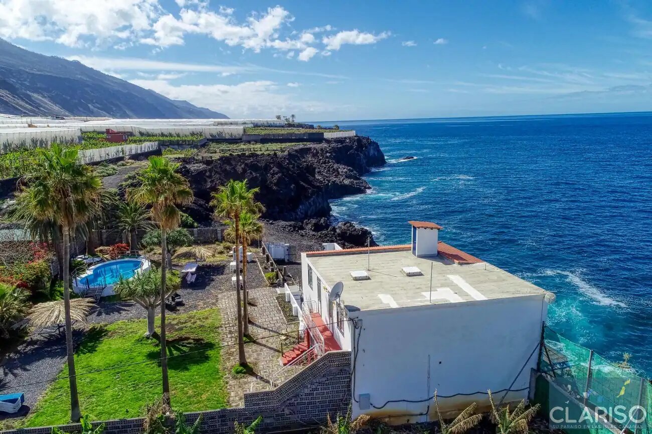 Apartamentos La Bayana 6: Ferienwohnung mit Meerblick direkt am Atlantik nahe Puerto Naos auf La Palma