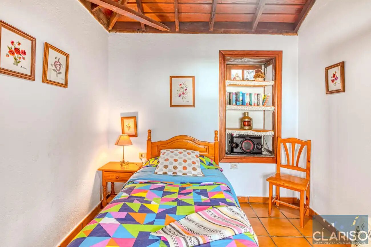 Casa Rural Emilia: Kanarisches Steinhaus mit Holzdecken und Pool auf 718 m in Tijarafe auf La Palma