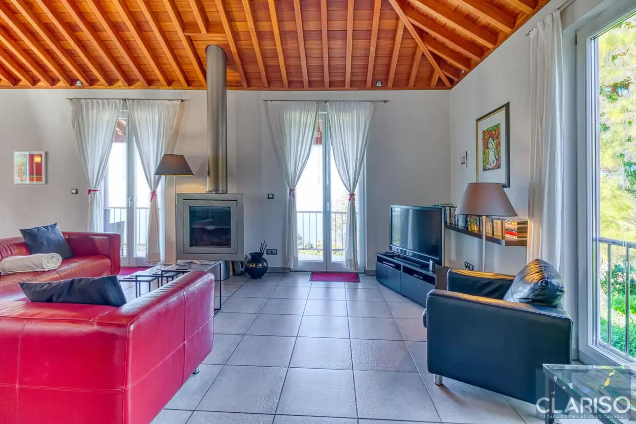 Villa Buena Vista: Ferienhaus mit inklusive Pool und Sauna auf 830 m in Tijarafe auf La Palma